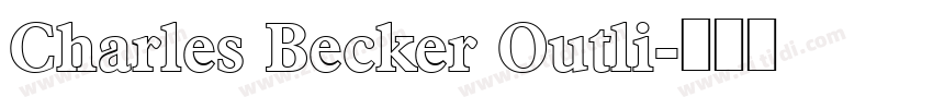 Charles Becker Outli字体转换